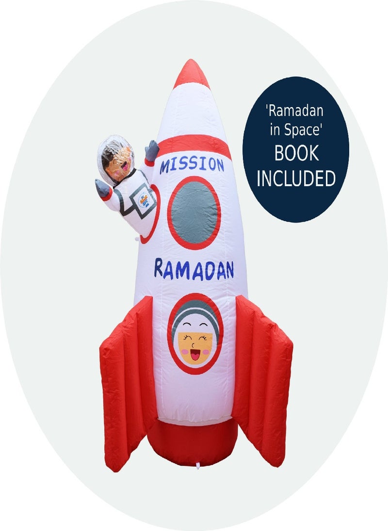 Mission Ramadan Space Rocket Inflatable , for Ramadan Kareem, EID Mubarak.