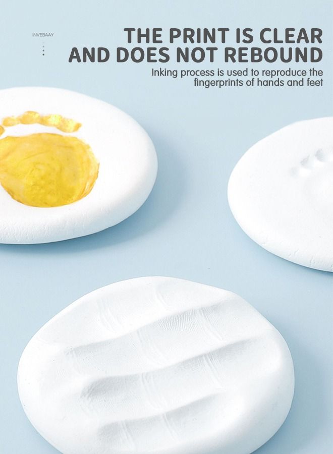 Newborn Baby Footprint Kit and Handprint Kit, Keepsake Decoration Gifts Personalized Non-Toxic DIY Infants Clay Souvenir Ornament Kit for Boys and Girls