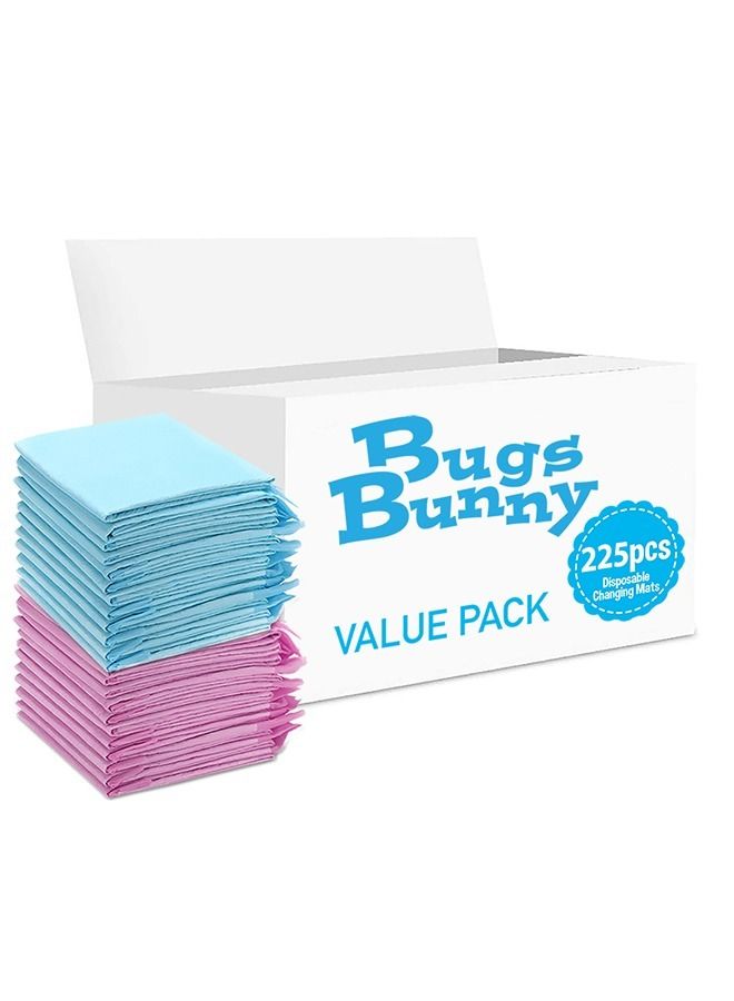 Bugs Bunny Disposable Changing Mats 225 Counts Soft Waterproof Mat Portable Leak Proof Changing Mat New Mom Leak Proof Under pad Mattress Table Protector Pad