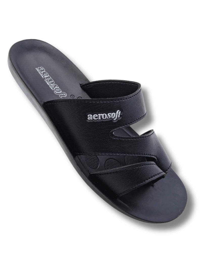 Aerosoft Men's Slippers G9023 Black