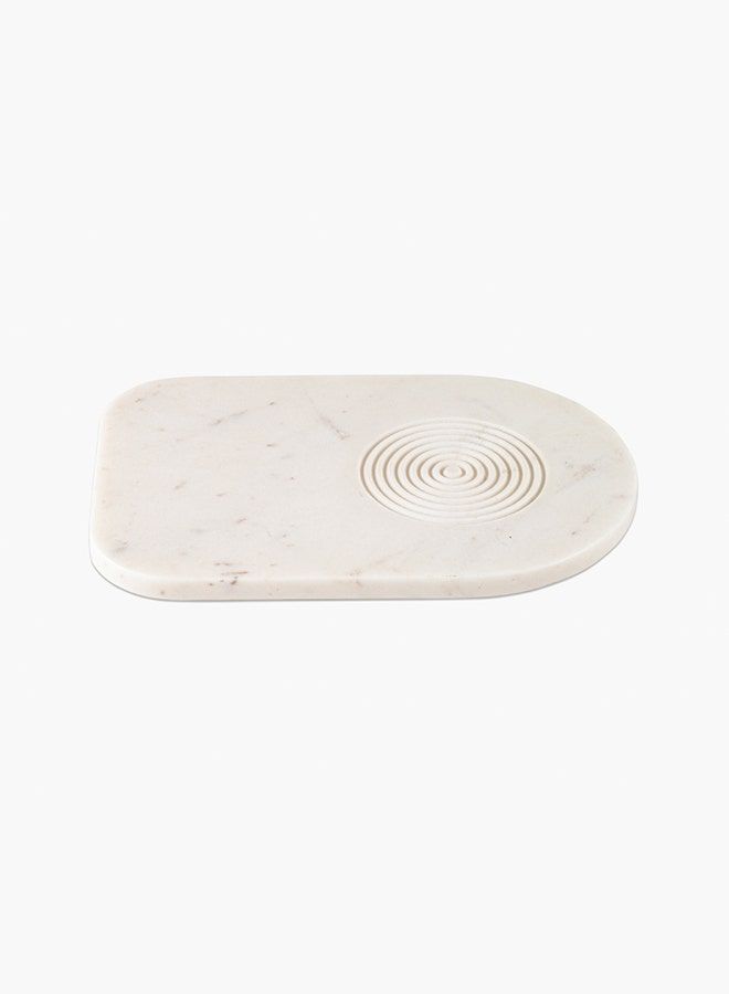 Marble Platter-White-30.5cm