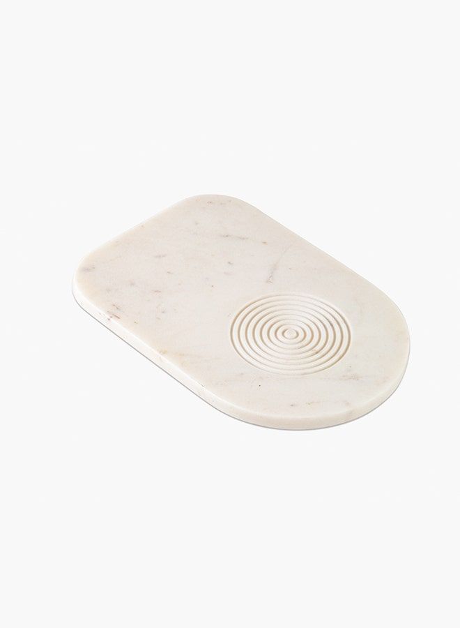 Marble Platter-White-30.5cm