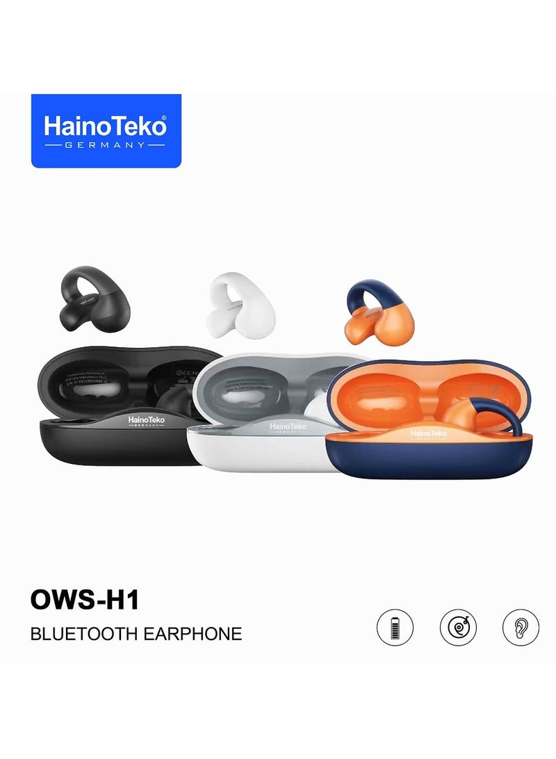 Haino Teko Germany OWS H1 True Wireless Earphone With High Bass Sound Quality and Super Clear Mic Compatible With iPhone