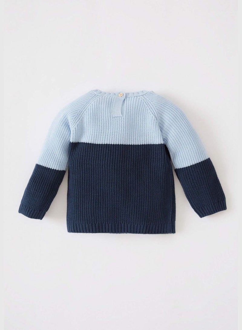 Crewneck Jumper İn Colour Block