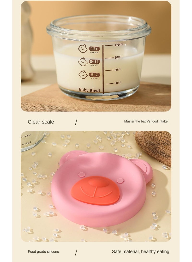 4-Piece Glass Food Storage Container Baby Complementary Food Box Set