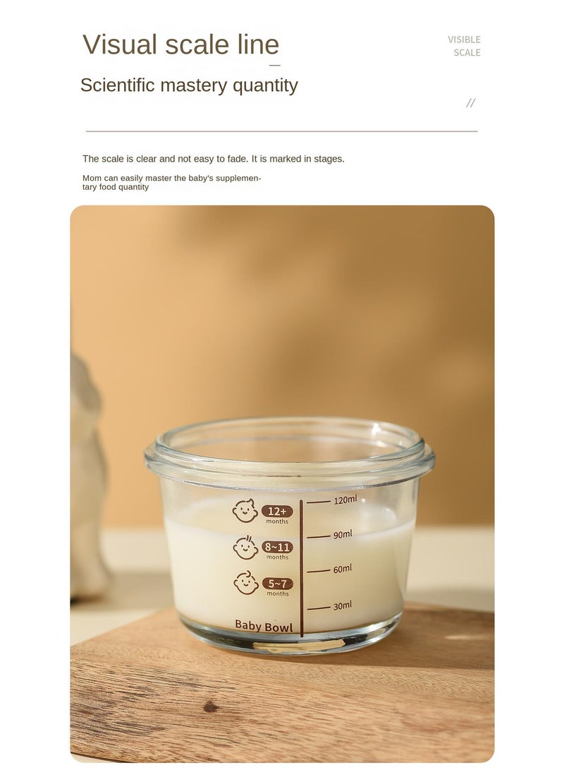 4-Piece Glass Food Storage Container Baby Complementary Food Box Set