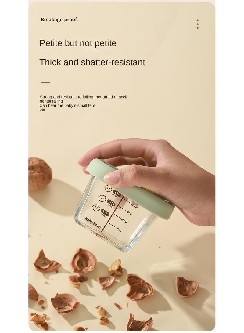 4-Piece Glass Food Storage Container Baby Complementary Food Box Set