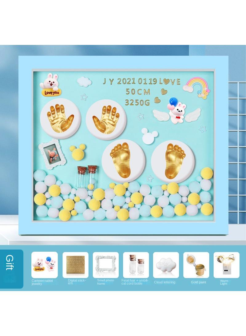 Newborn Baby Baby One Year Old Commemorative Full Moon Gift Handprint Inkpad Photo Frame