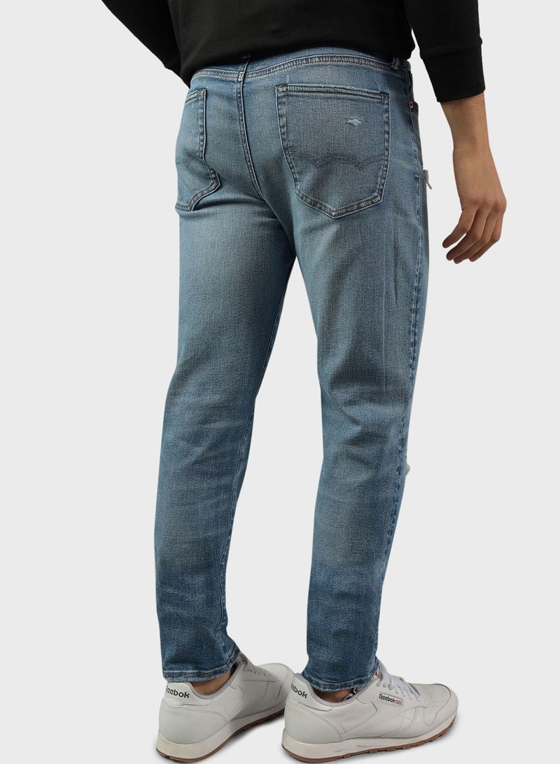 Light Wash Slim Fit Jeans