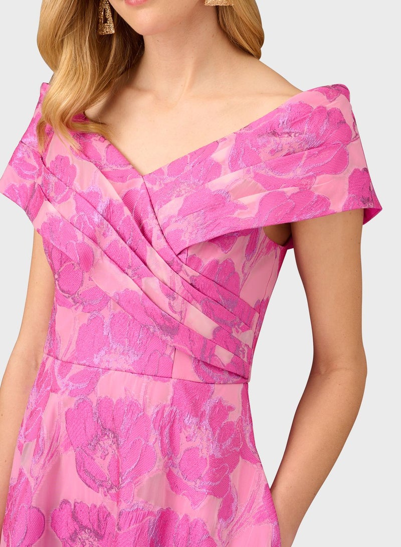 Floral Off-Shoulder Dress