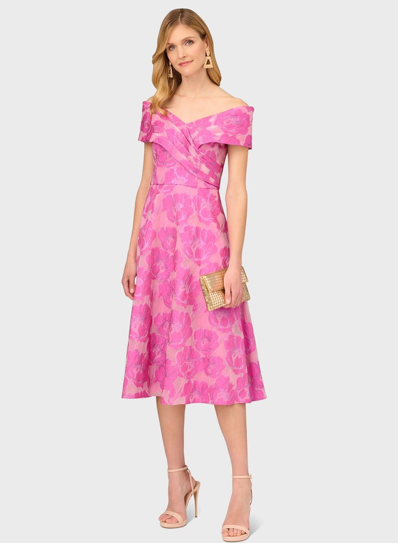 Floral Off-Shoulder Dress