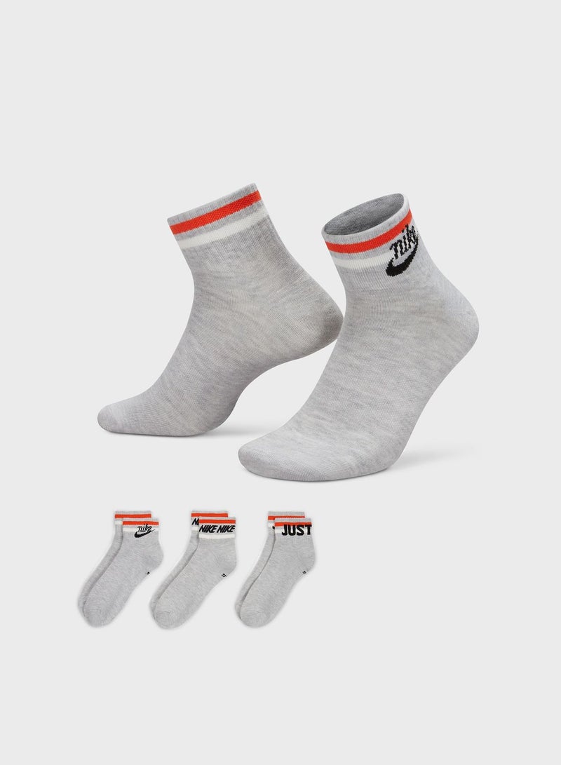 3 Pack Nsw Everyday Essential Ankle Socks