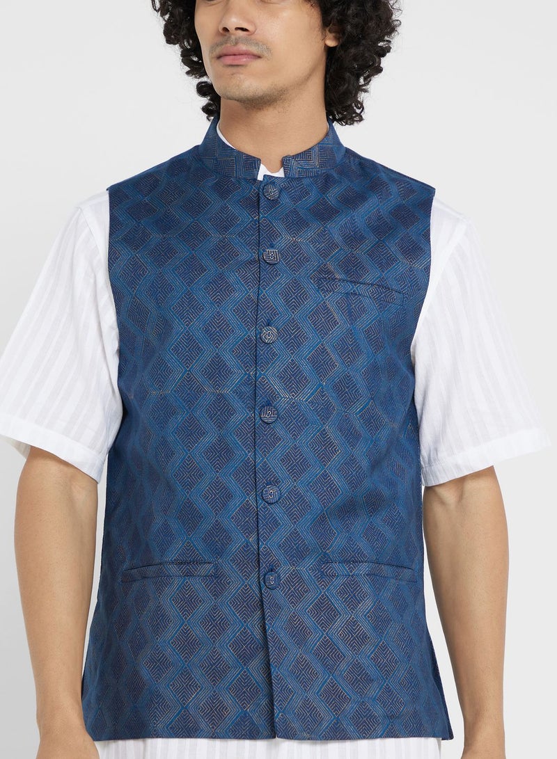 Printed Nehru Jacket