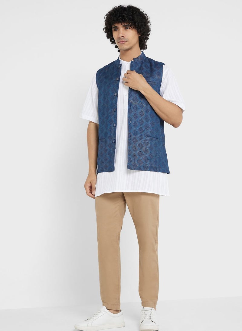 Printed Nehru Jacket