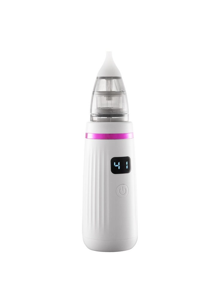 Baby Nasal Aspirator Rechargeable- Infant Electric Nose aspirater Remover with 5 Suction Levels 3 Nozzles-Portable Silent Toddler Noses Cleaner