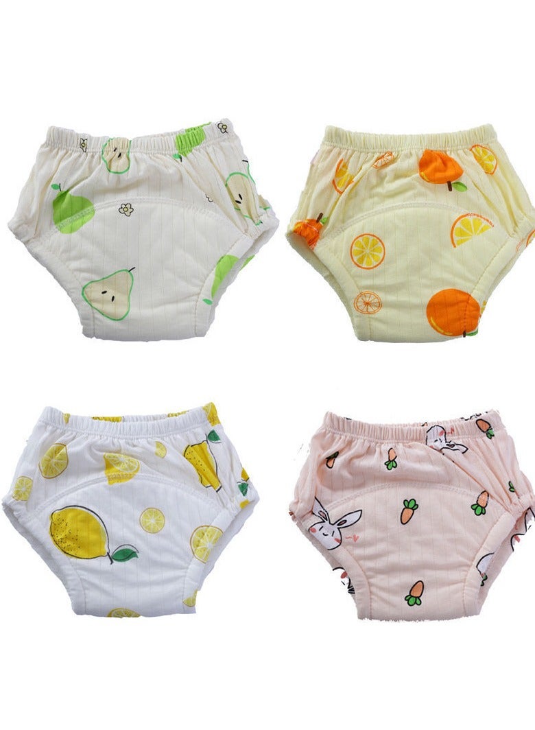 4 Pieces Breathable Potty Training Underwear, 6 Layers Breathable Cotton Absorbent Trainer Pants for Toddler Baby Boys Girls Waterproof High Quality