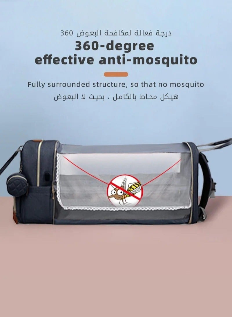 Baby Diaper Bag Backpack, Multifunction Diapers Changing Station For Boys Girls, 900d Oxford, USB Port