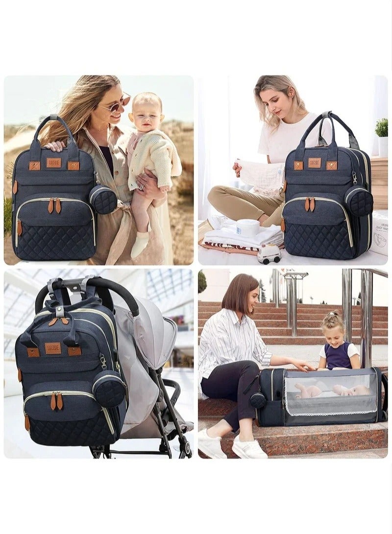 Baby Diaper Bag Backpack, Multifunction Diapers Changing Station For Boys Girls, 900d Oxford, USB Port