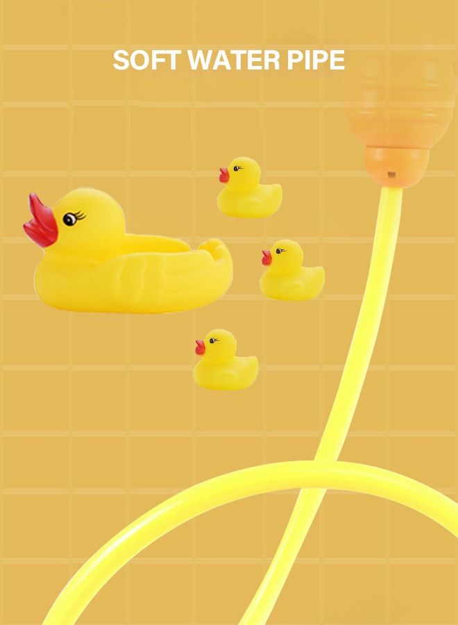 Automatic Submarine Water Spray Bath Toy with 4pcs Floating Yellow Duck