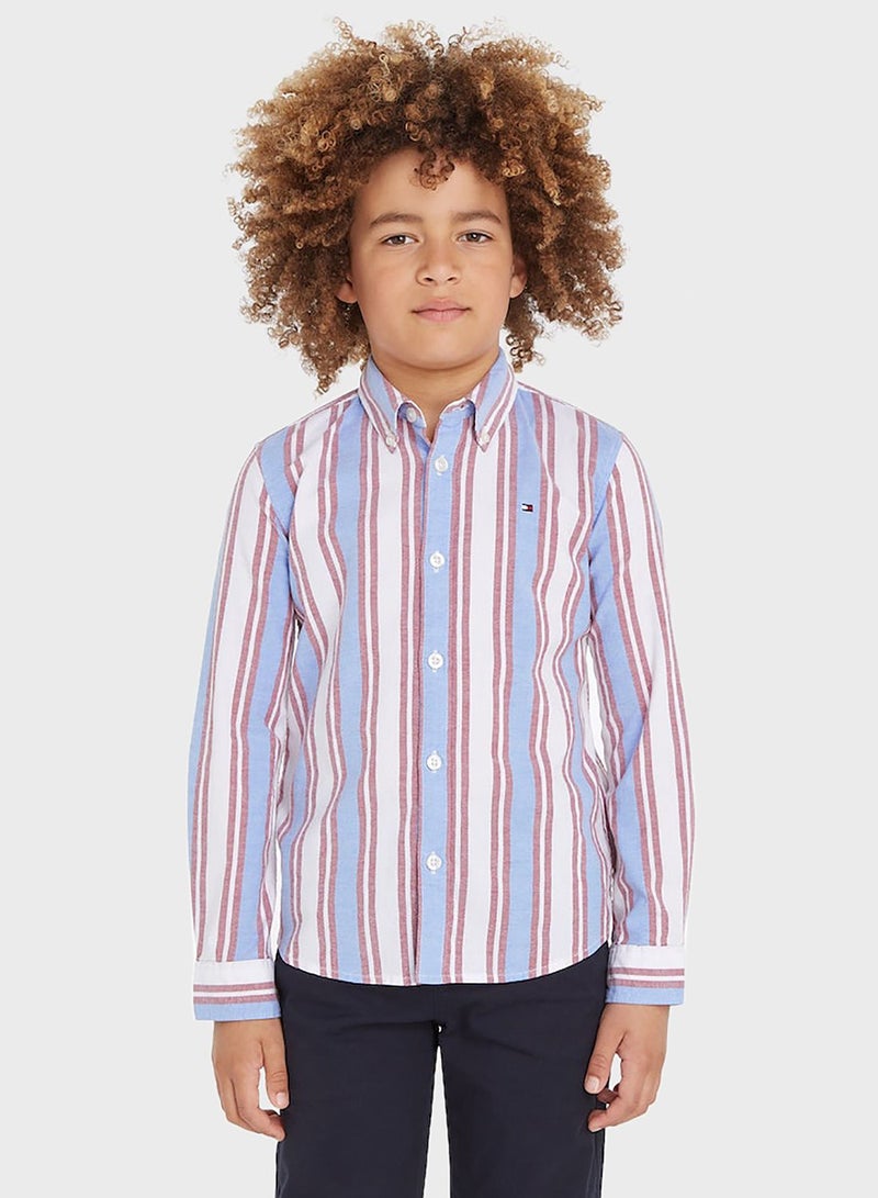 Kids Stripe Regular Fit Shirt