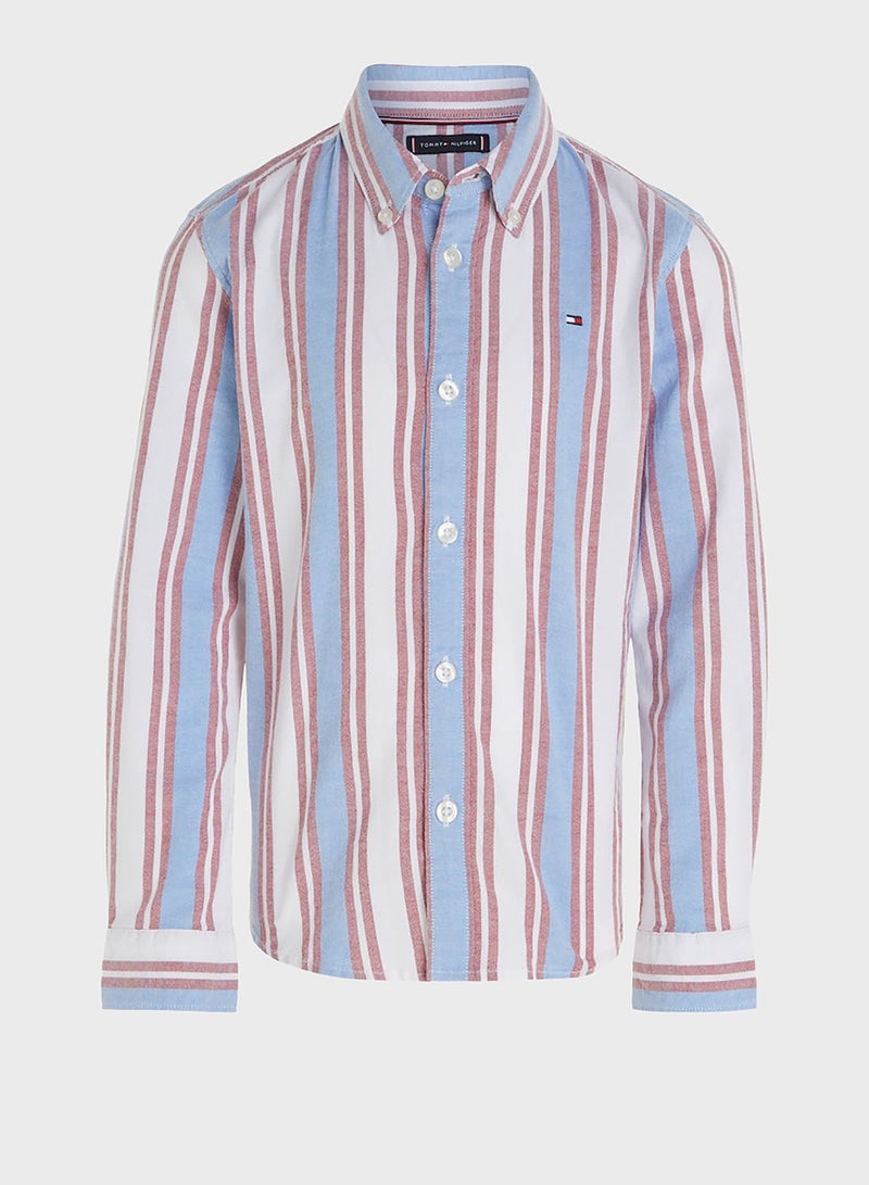 Kids Stripe Regular Fit Shirt