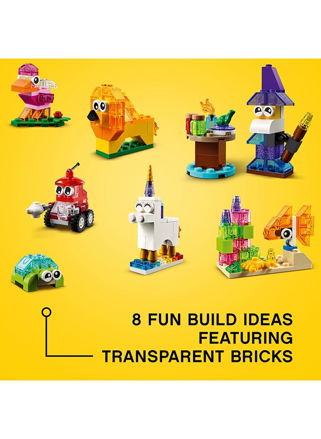 6327639 Classic Creative Transparent Bricks Building Toy Set (500 Pieces) 4+ Years