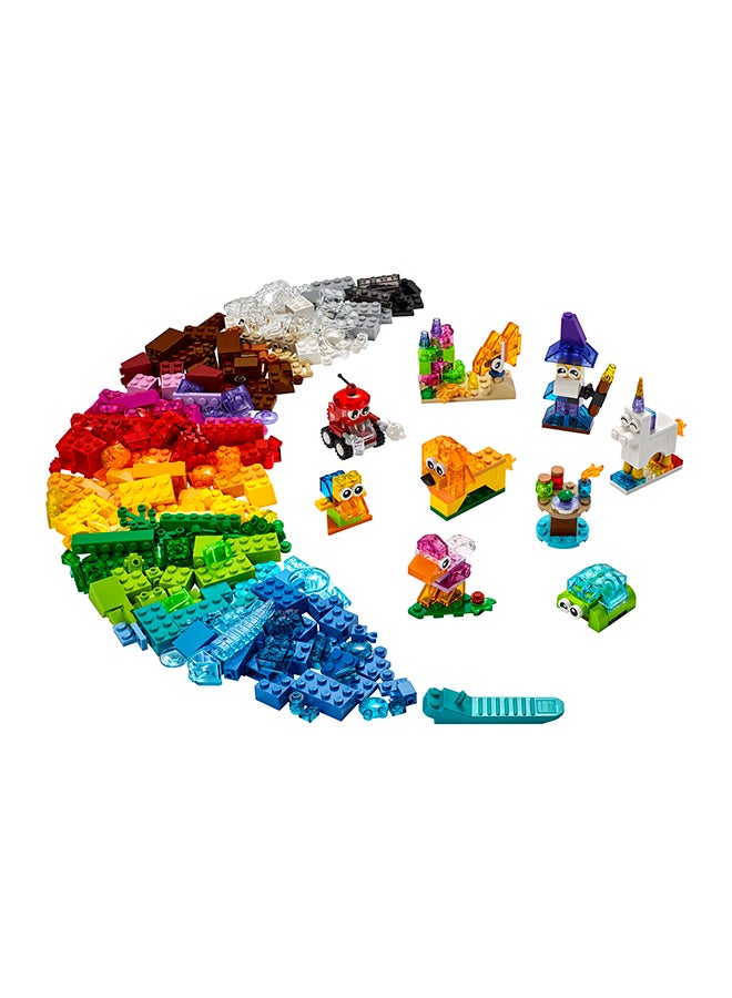 6327639 Classic Creative Transparent Bricks Building Toy Set (500 Pieces) 4+ Years