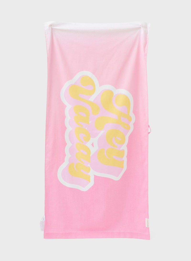 Kids Beach Towel Summer Sherbet Bubblegum Pink