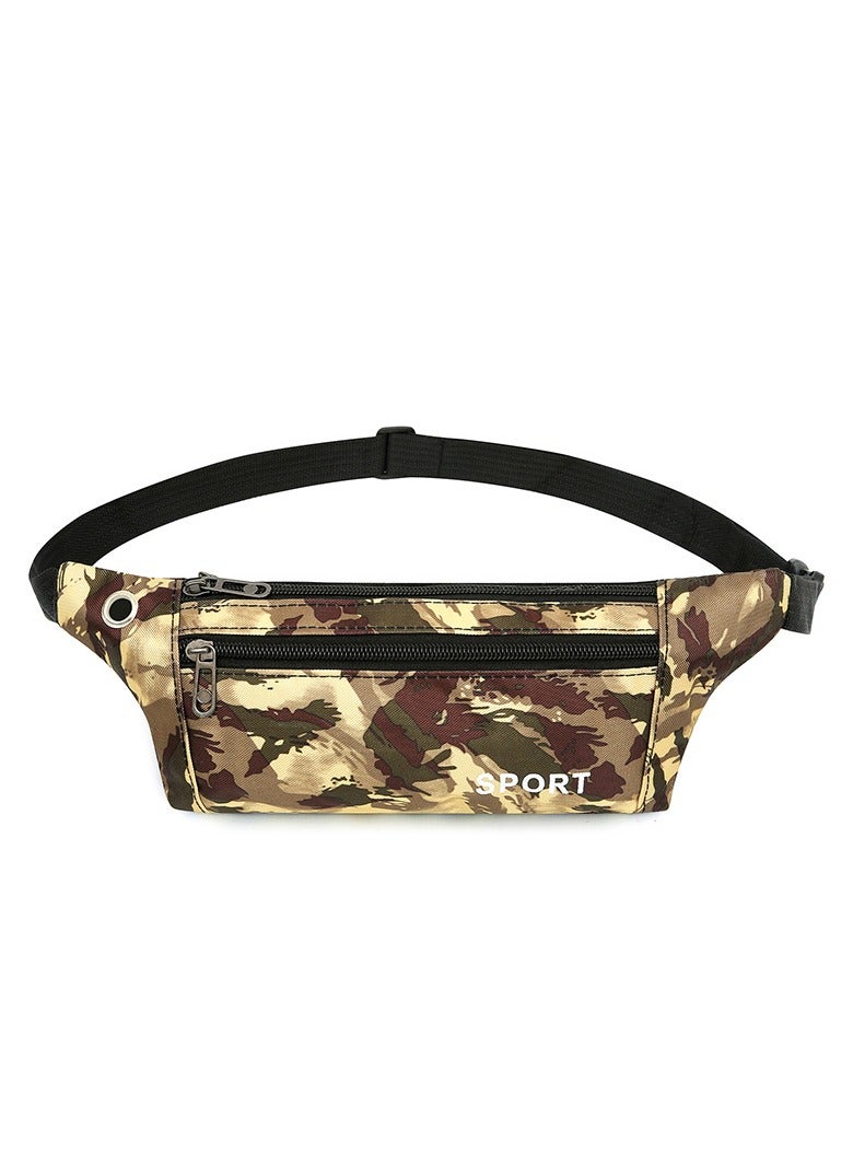 Camouflage Printed Sports Waist Pack Yellow
