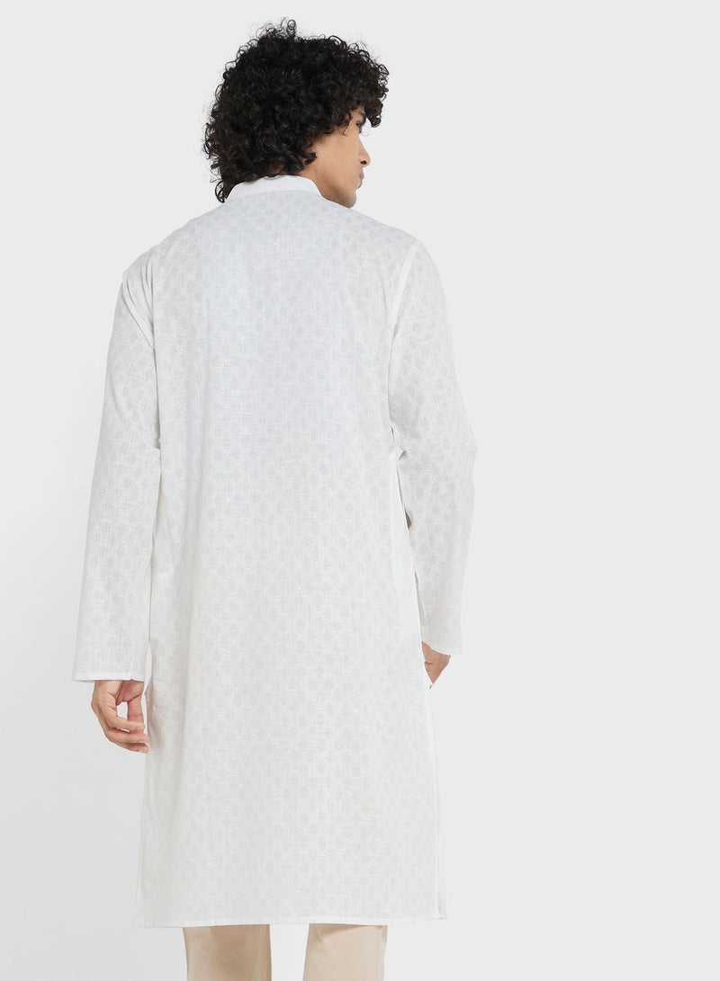 Textured Long Kurta