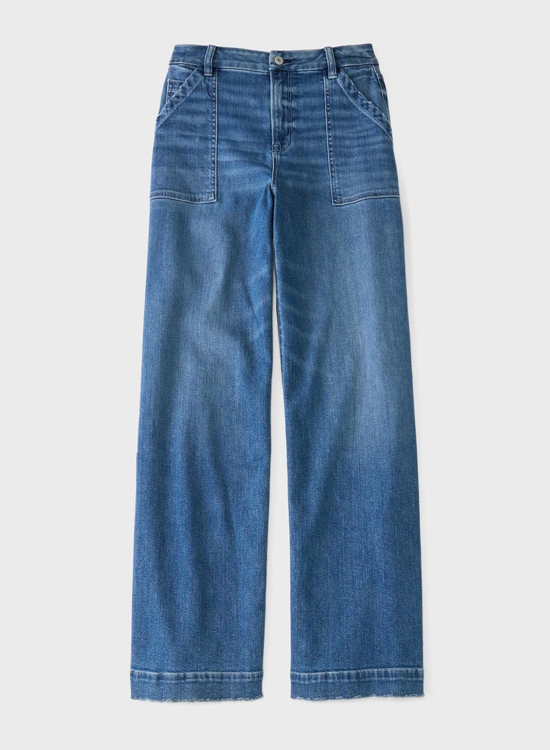 High Waist Wide Leg Jeans