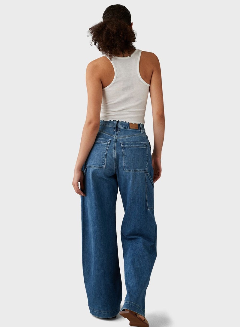 High Waist Wide Leg Jeans