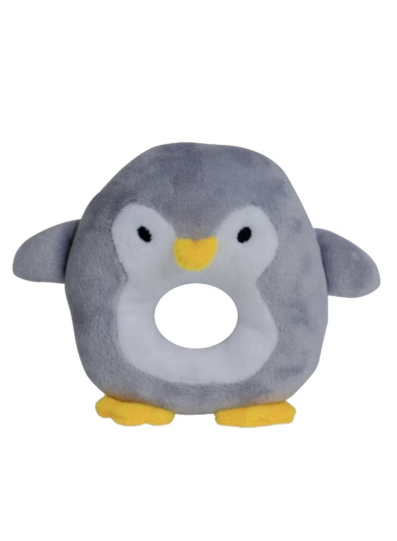 Baby Works Percy The Penguin Bibibaby Cuddle Rattle 29479 Grey
