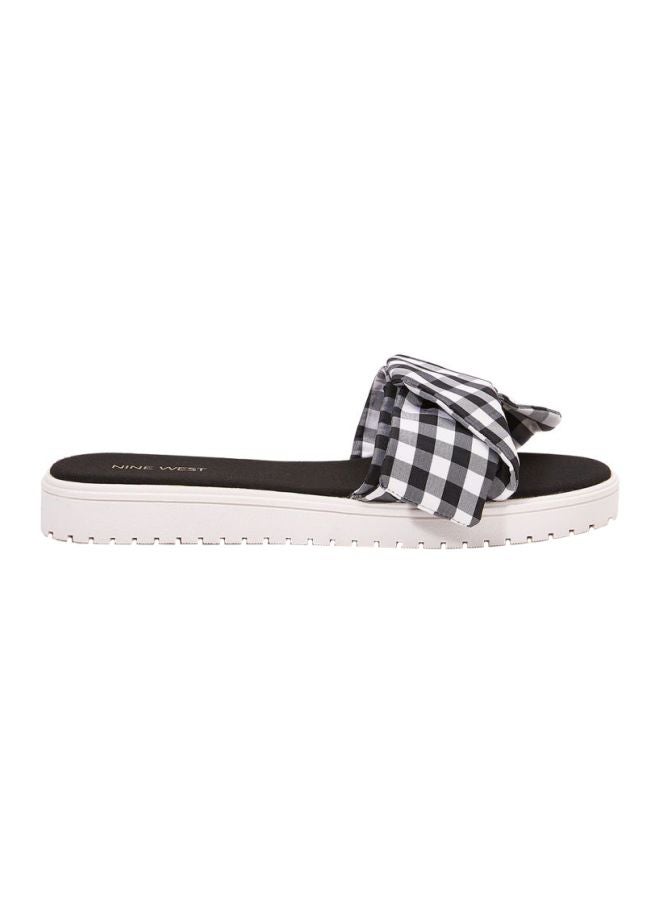 Checked Sandals Black