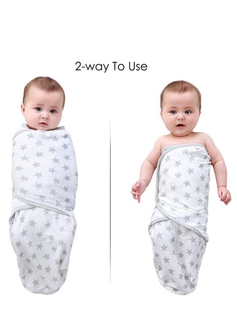 Baby Swaddle Sleep Sack with Hat Set for 0-3 months 3-Pack Soft Cotton Newborn Wearable Swaddle Wrap for Girls Boys