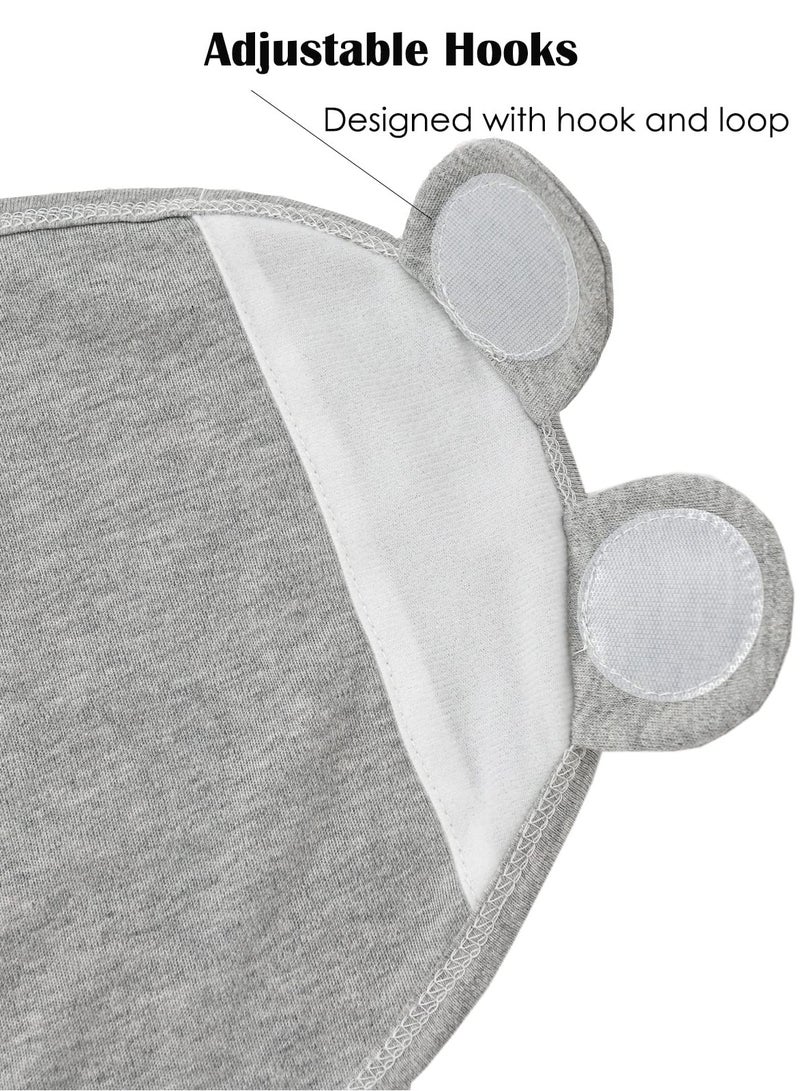 Baby Swaddle Sleep Sack with Hat Set for 0-3 months 3-Pack Soft Cotton Newborn Wearable Swaddle Wrap for Girls Boys