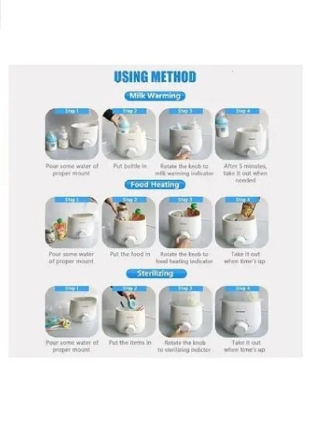 Electric BPA Free Warmer Baby Feeding Double Multifunctional Baby Food Heater Steam Sterilizer