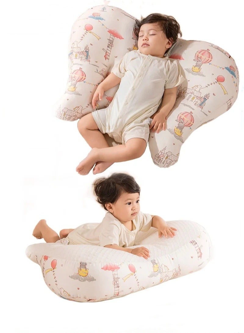 Baby Nursing Pillow for Breastfeeding, Multifunctional Toddler Look Up and Lying Pillows, Anti vomit Milk Babies Crib Headrest for Newborn and Infant, 30 Degree Incline, Enlarged and Widened