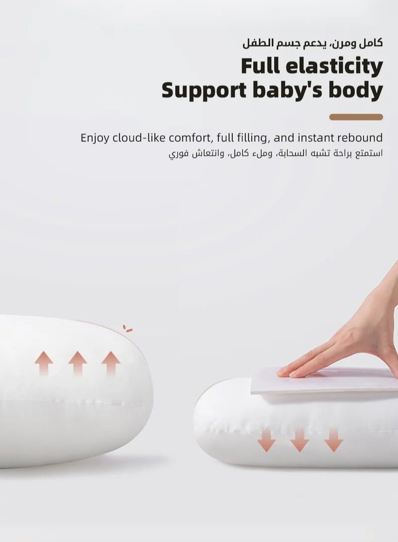 Baby Nursing Pillow for Breastfeeding, Multifunctional Toddler Look Up and Lying Pillows, Anti vomit Milk Babies Crib Headrest for Newborn and Infant, 30 Degree Incline, Enlarged and Widened