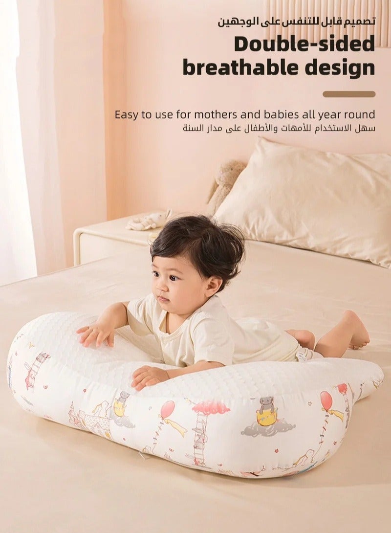 Baby Nursing Pillow for Breastfeeding, Multifunctional Toddler Look Up and Lying Pillows, Anti vomit Milk Babies Crib Headrest for Newborn and Infant, 30 Degree Incline, Enlarged and Widened