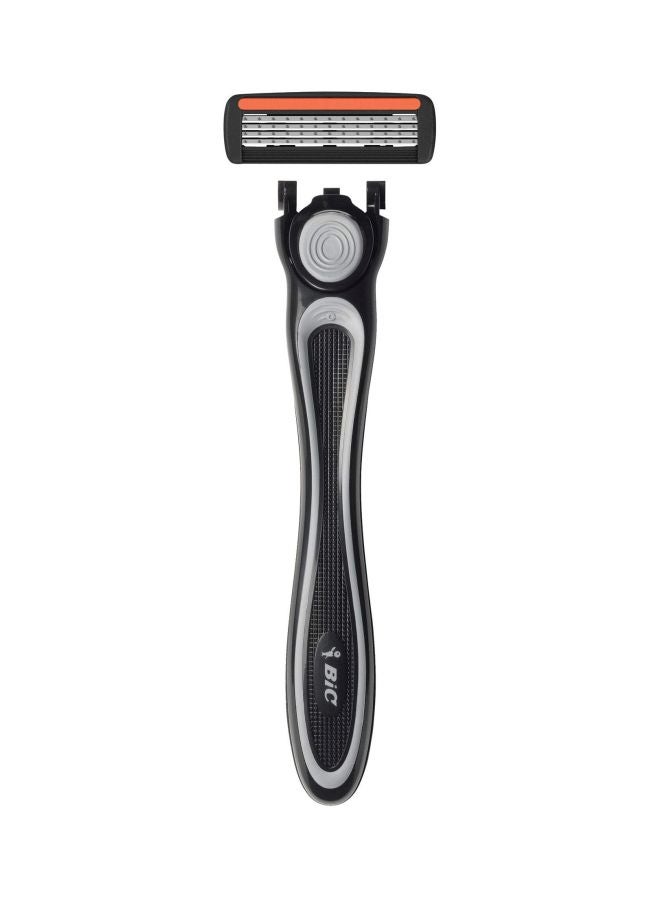 Flex 4 Sensitive Disposable Razor Black/Orange/Silver