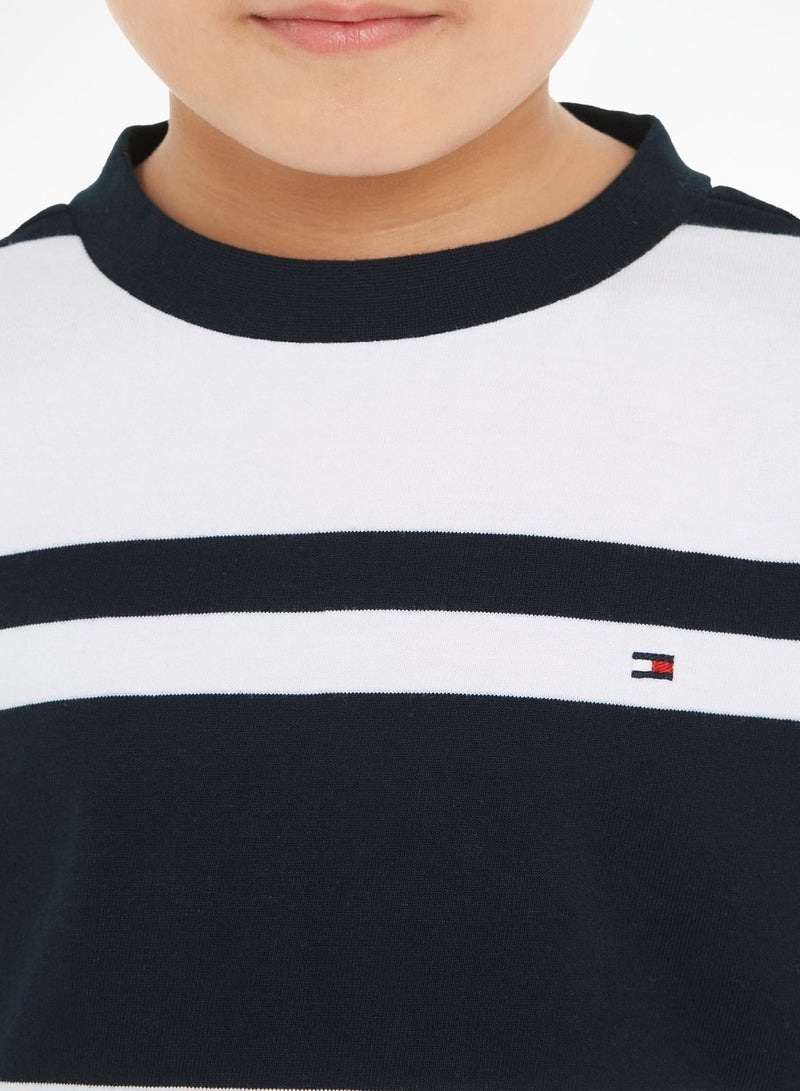 Kids Stripe Crew Neck T-Shirt