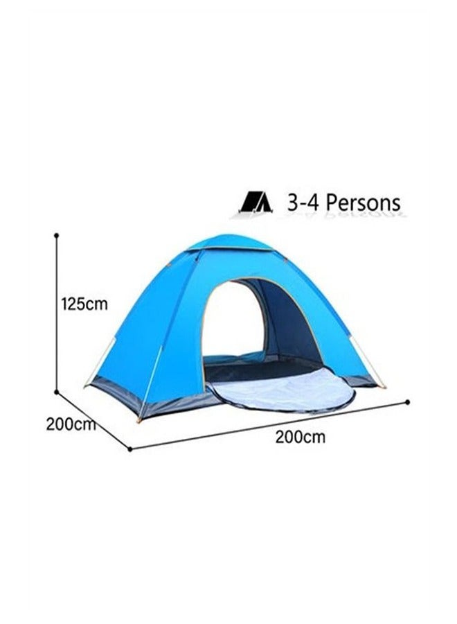 Portable Automatic Pop Up Outdoor Camping Tent Blue (3-4 People)