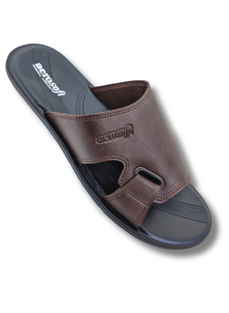 Aerosoft Men's Slippers P4023 Brown