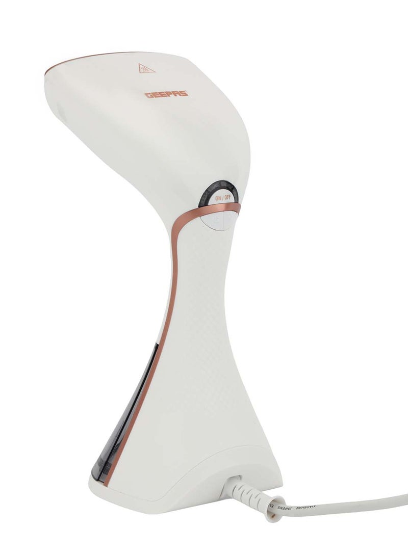 Handheld Garment Steamer, Ready to Use in 35 Seconds/ Suitable for all Kinds of Fabric and Safe for Delicate Fabrics/ 3 Modes, with Turbo Extreme Performance 250 ml 1500 W GGS25035 White and Pink