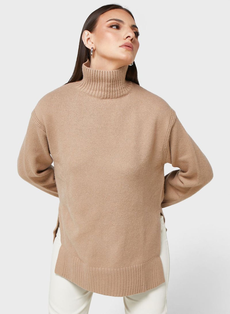 Polo Neck Oversied Sweater