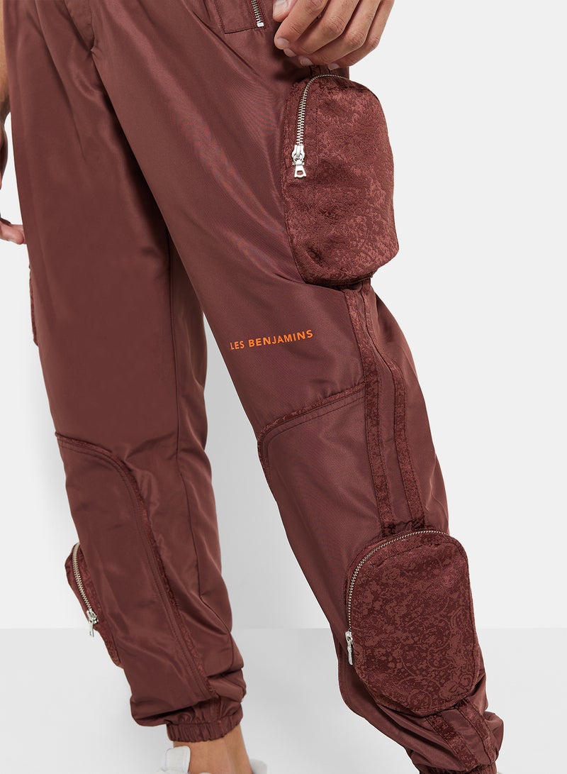 3D Pocket Utility Pants Red