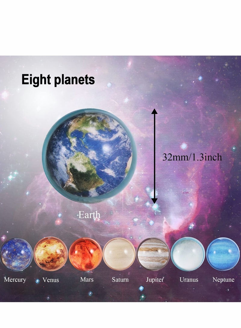 Bouncy Balls, 24 PCS Space Solar System Eight Planets Themed for Kids Party Favors, Gift Bag Filling, 32mm