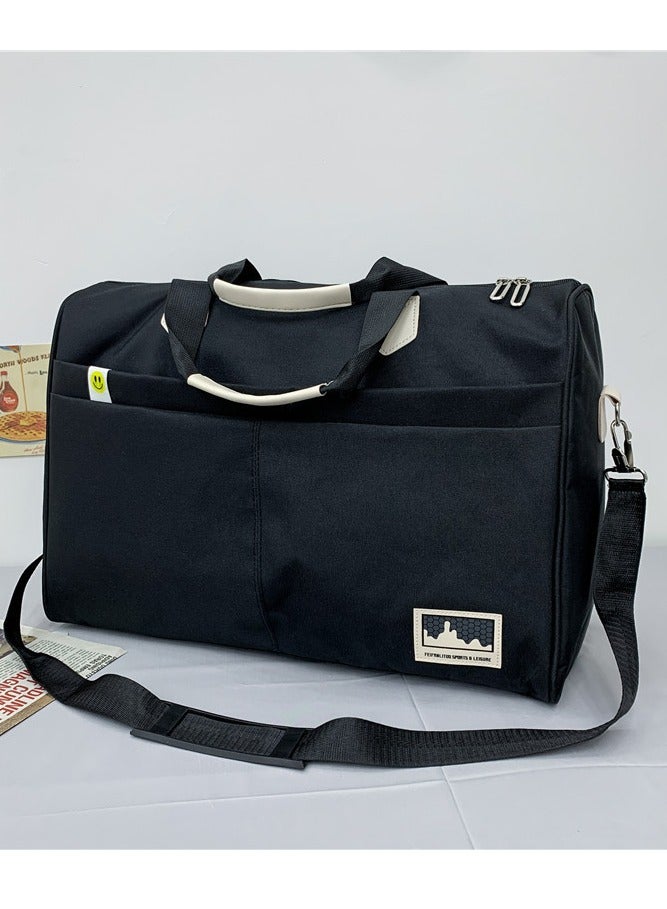 Basics Large Capacity Nylon Luggage Bag Travel Bag Duffel Bag Light Black