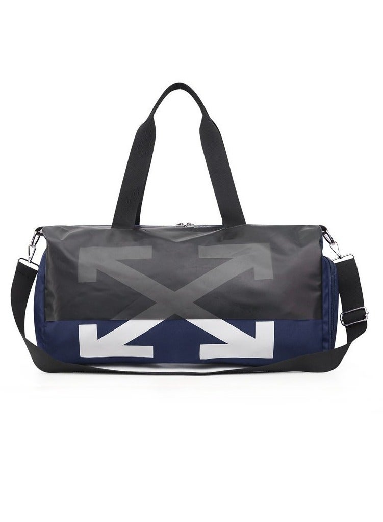 Large Capacity Fashionable Luggage Bag Travel Bag Sports And Fitness Bag Blue/Black/White